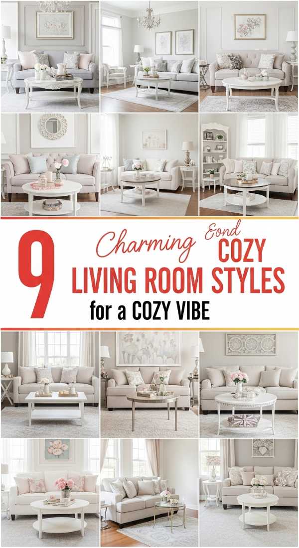 9 Charming LIVING ROOM STYLES for a COZY VIBE