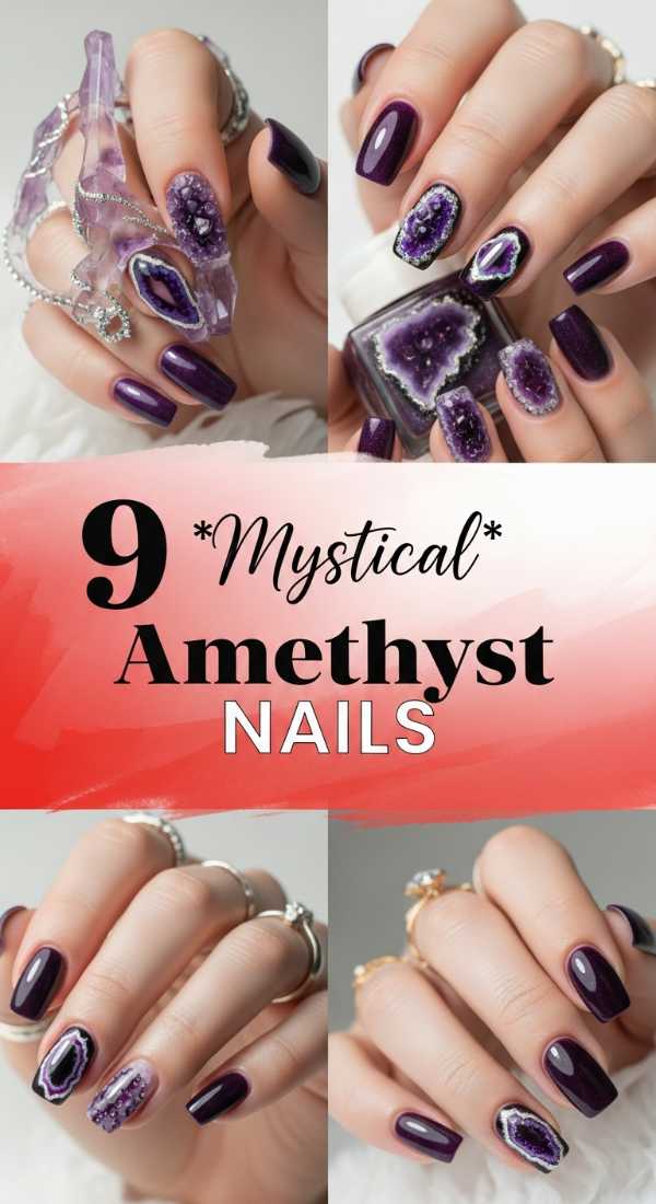 9 *Mystical* Amethyst Nail Designs to Adore