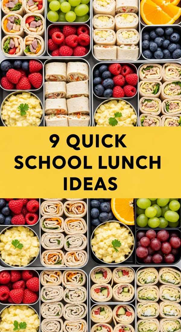 9 Quick School Lunch Inspo Ideas for Busy Mornings