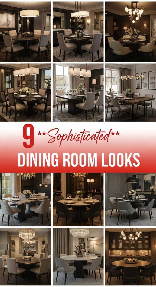9 **Sophisticated** DINING ROOM LOOKS