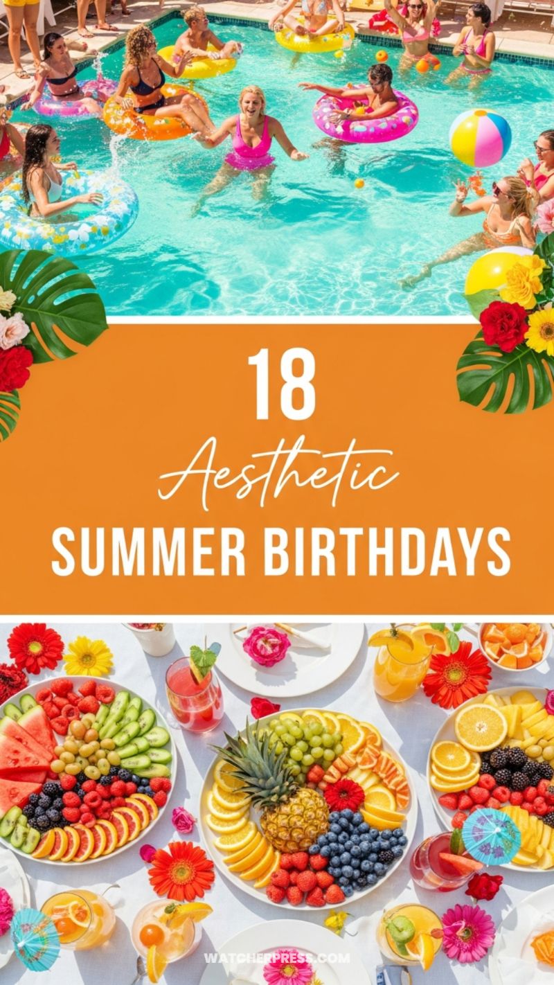Aesthetic Summer Poolside Feast