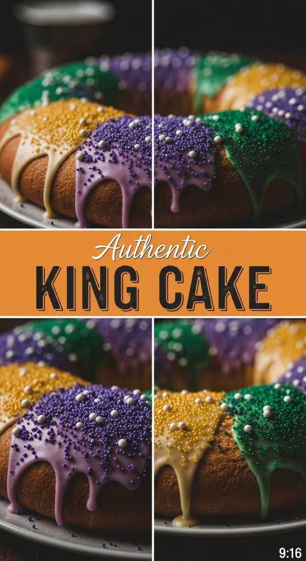 Authentic Louisiana King Cake Recipe for Mardi Gras