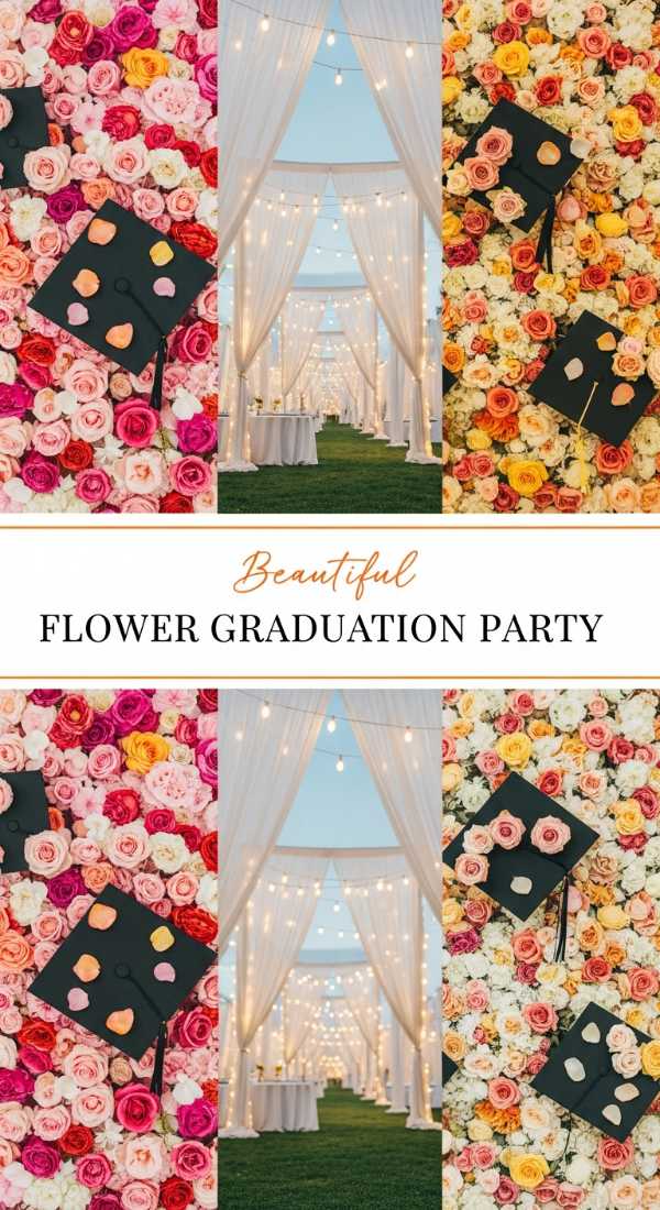 Beautiful Flower Graduation Party Decor