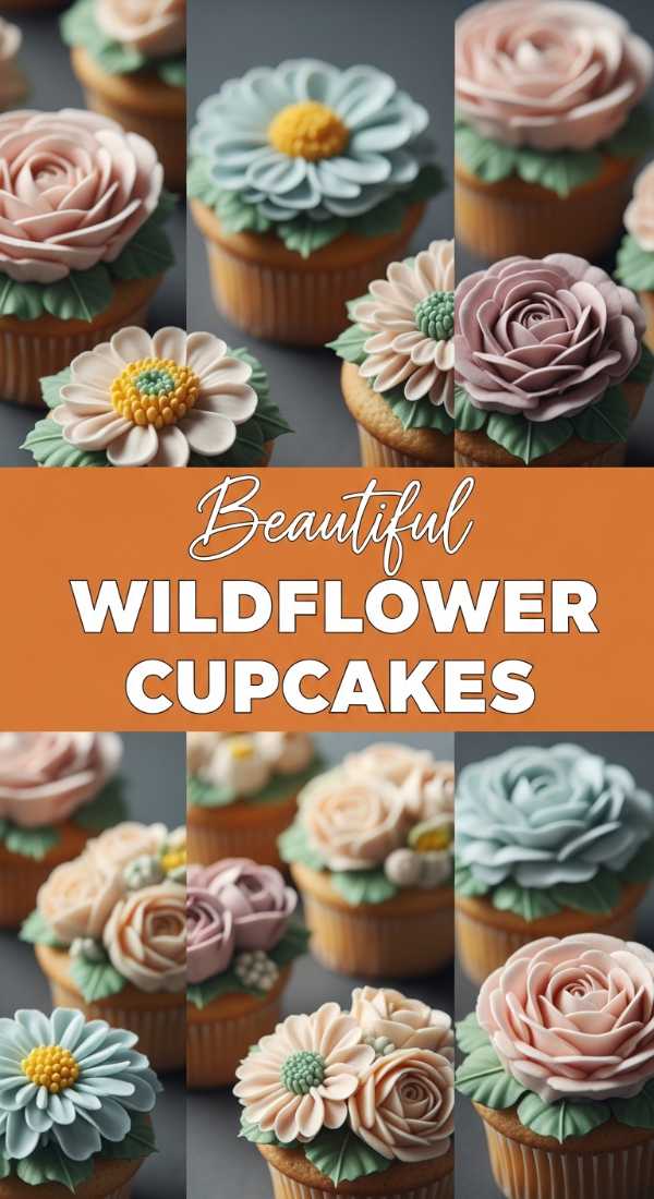 Beautiful Wildflower Cupcakes for Spring