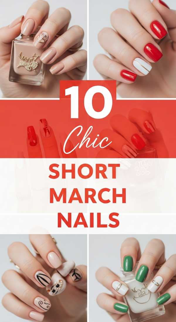 Chic Short March Nails: Style Your Shorter Lengths