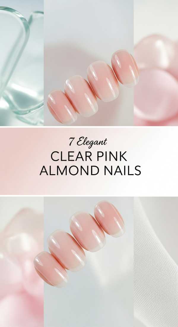 Chic & Subtle: Clear Pink Almond Nails You'll Love!