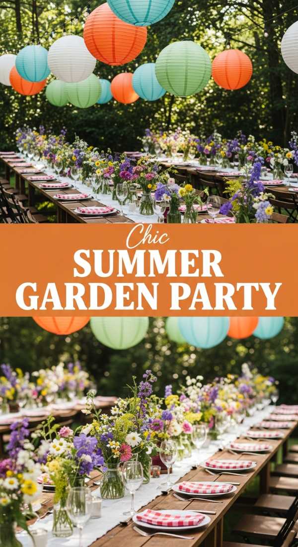 Chic Summer Garden Party Table Settings