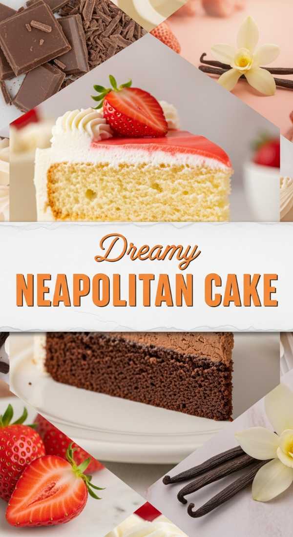 Classic Neapolitan Cake with Triple Layered Frosting