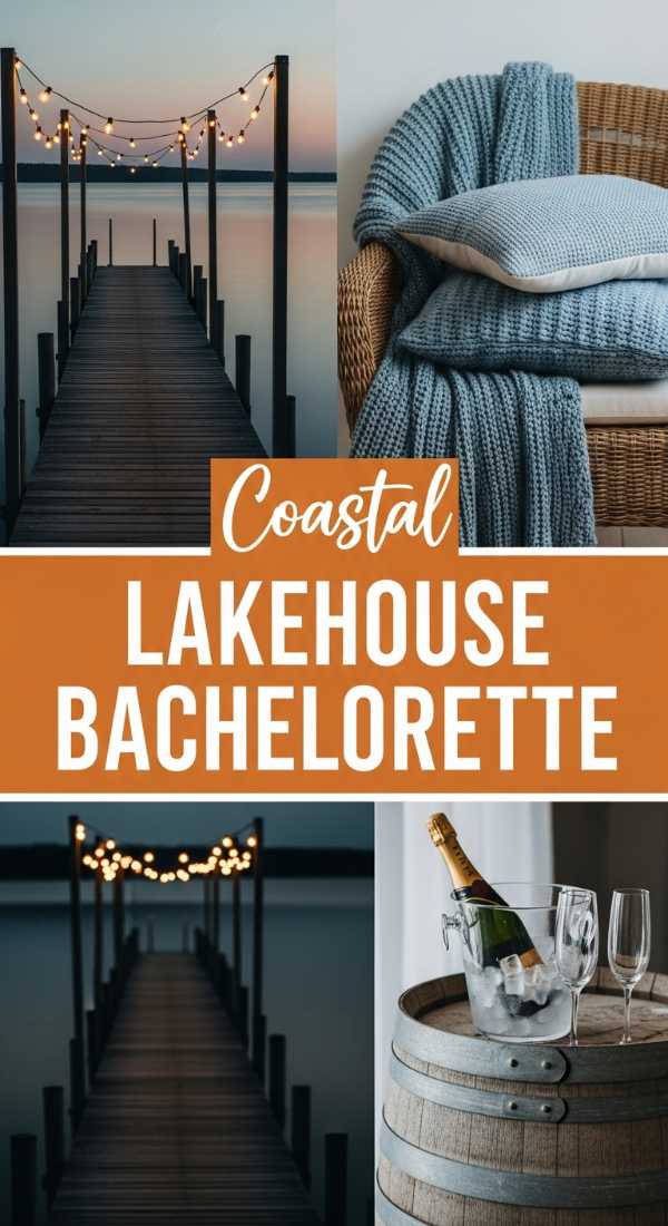 Coastal Lakehouse Bachelorette Party Decor