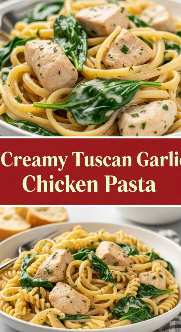 Creamy Tuscan Garlic Chicken Pasta: Quick & Flavorful Dinner