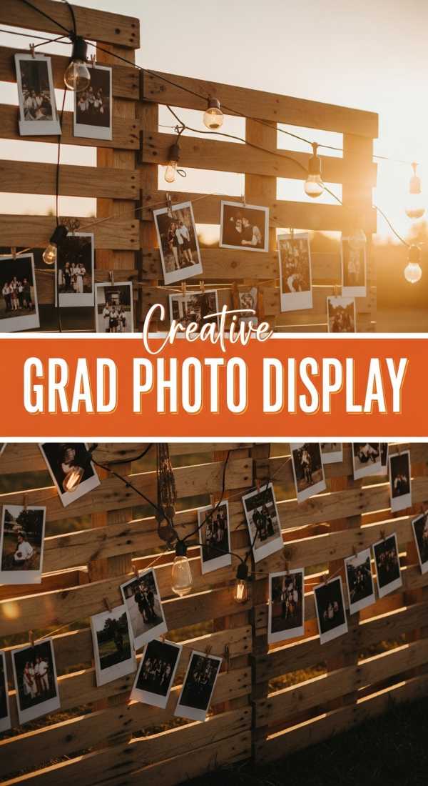 Creative Grad Party Photo Display Inspiration