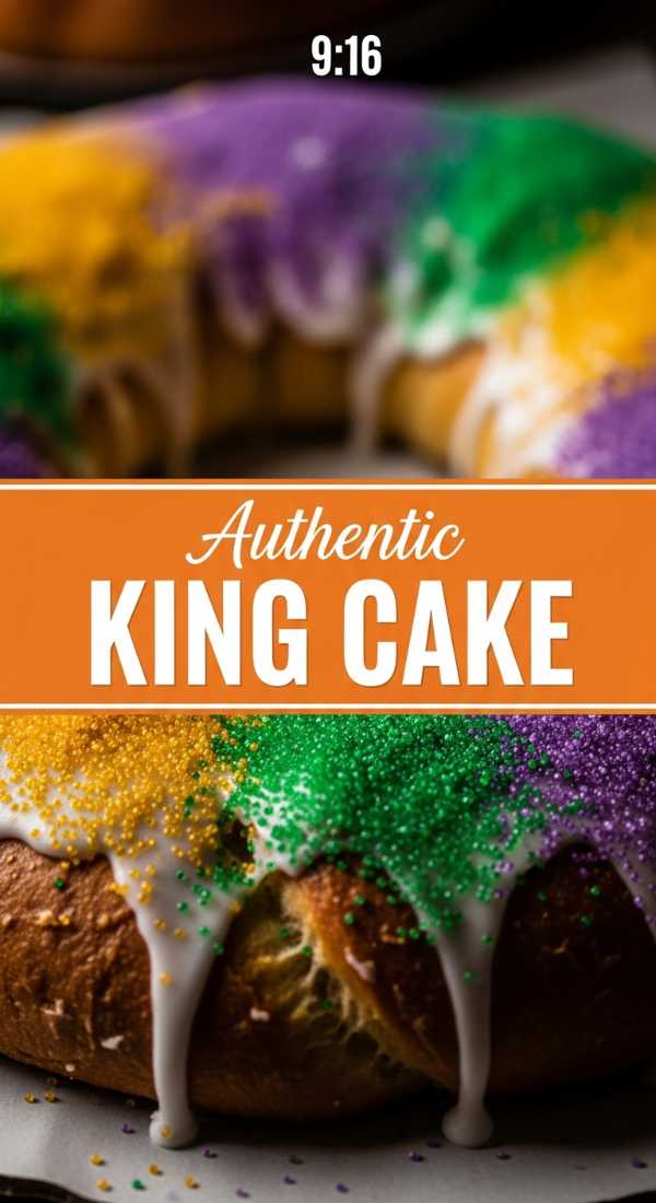 Easy Authentic King Cake Recipe for Mardi Gras