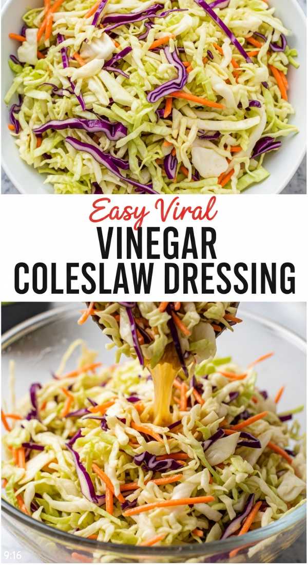 Easy Viral Vinegar Coleslaw Dressing Recipe
