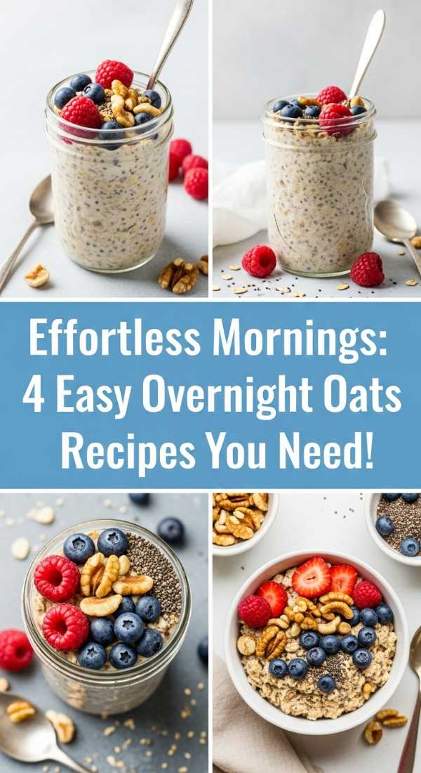Effortless Mornings: 4 Easy Overnight Oats Recipes You Need!