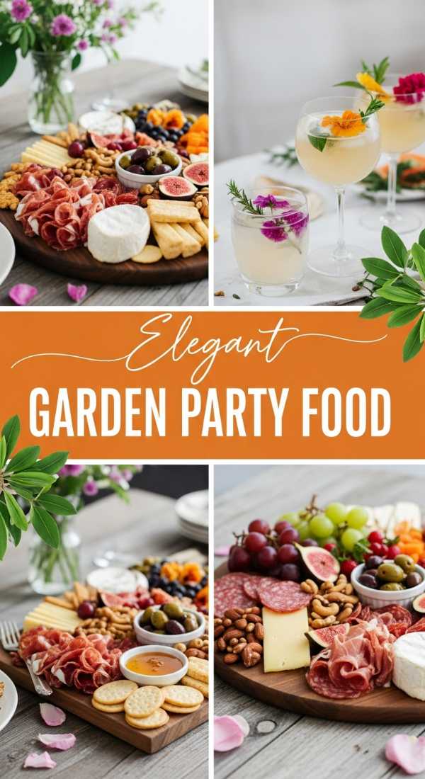 Elegant Garden Party Food & Drinks