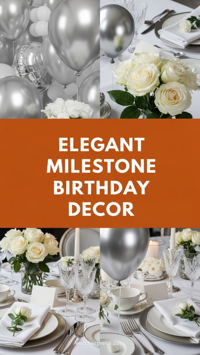 Elegant Milestone Birthday Decor