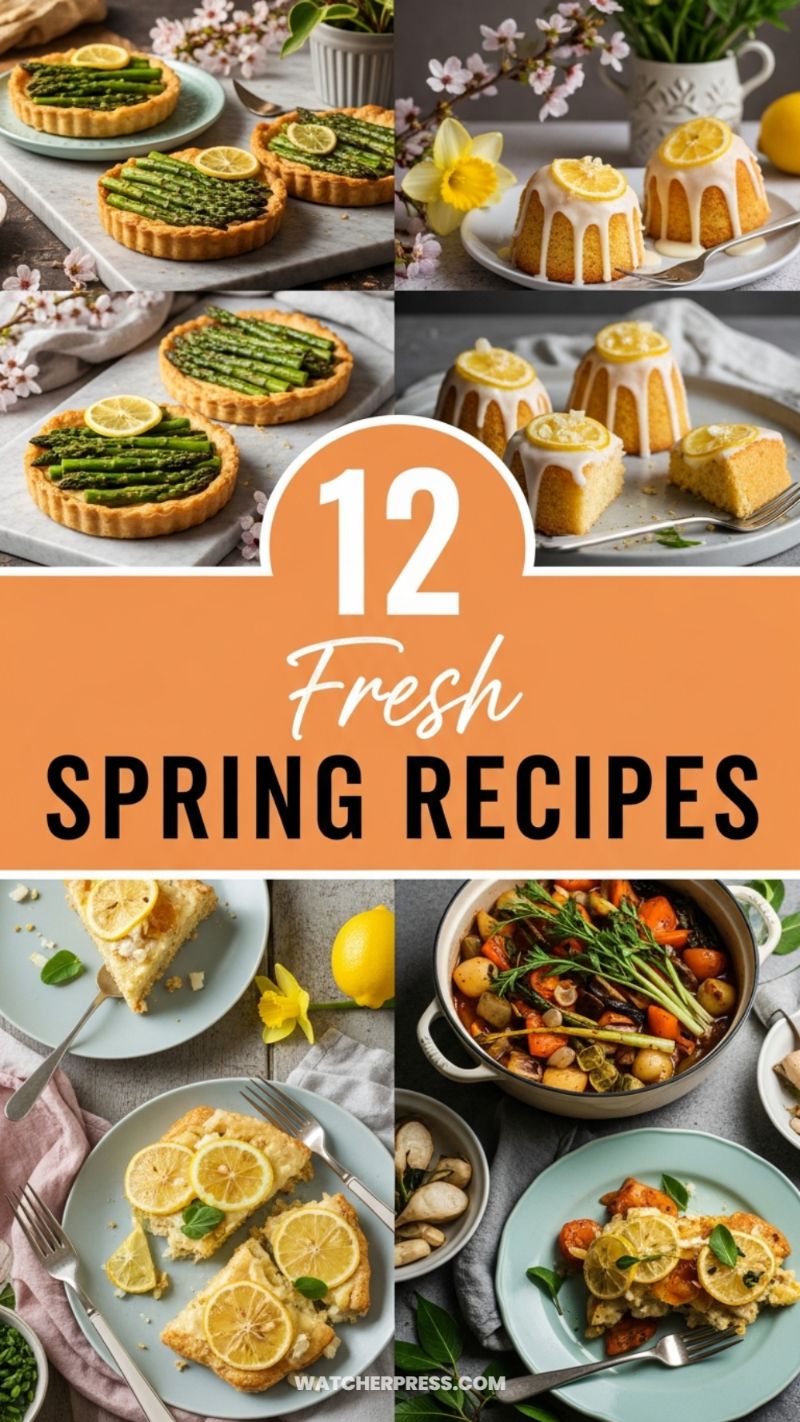 Fresh Spring Asparagus & Lemon Tarts