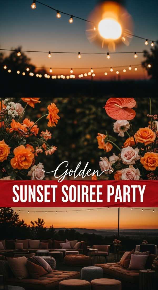Golden Sunset Soiree Party Planning