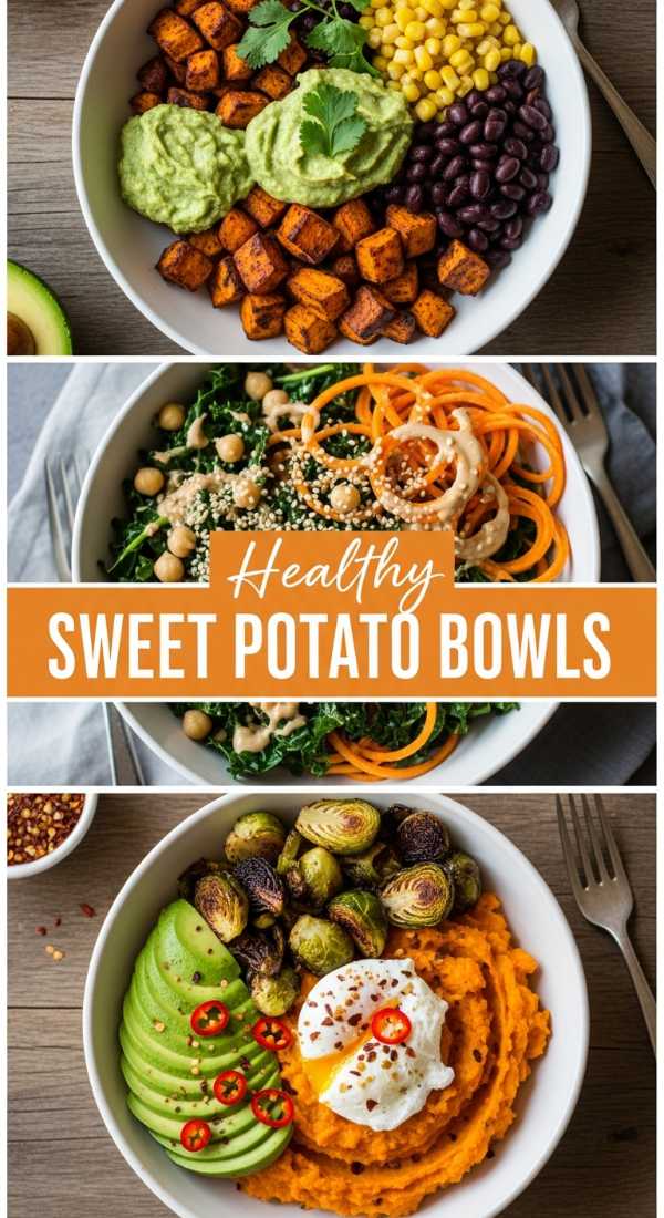 Healthy Roasted Sweet Potato Power Bowls