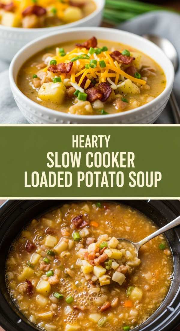 Hearty Slow Cooker Loaded Potato Soup: Easy & Cozy