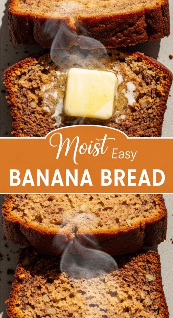 Insanely Moist Easy Banana Bread Recipe