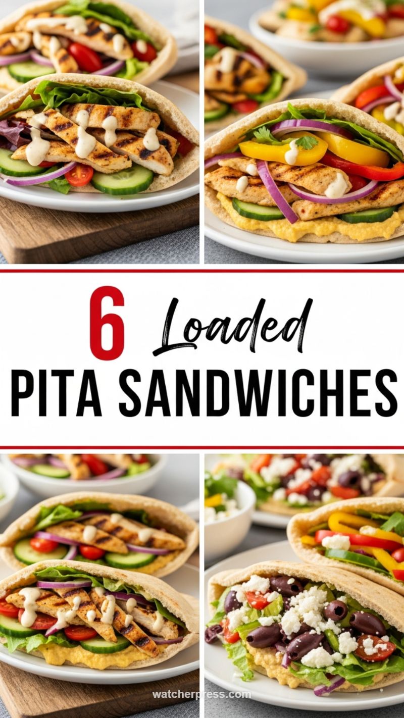 Loaded Mediterranean Grilled Chicken Pitas
