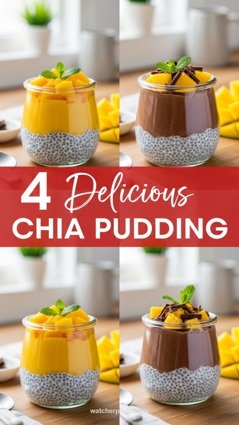 Mango & Chocolate Chia Pudding Duo