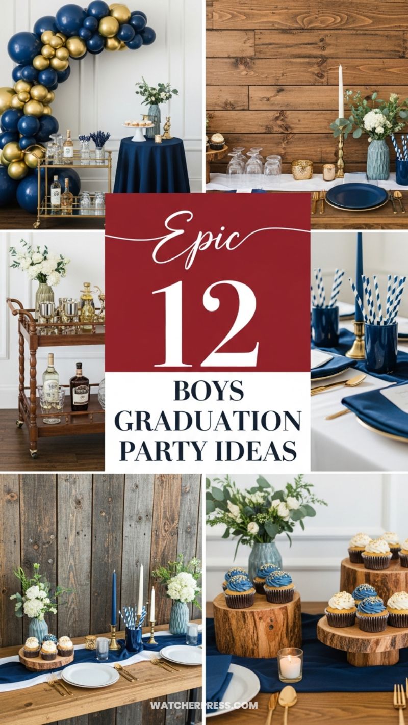 Midnight Navy & Gold Dessert Station