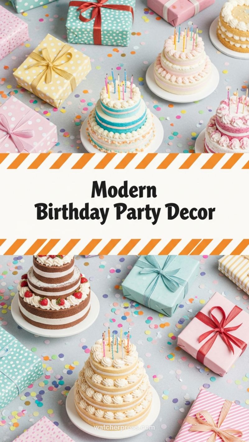 Modern Birthday Party Decor