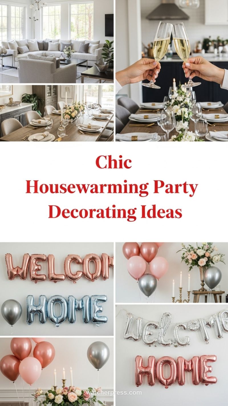 Modern Rose Gold & Silver Welcome