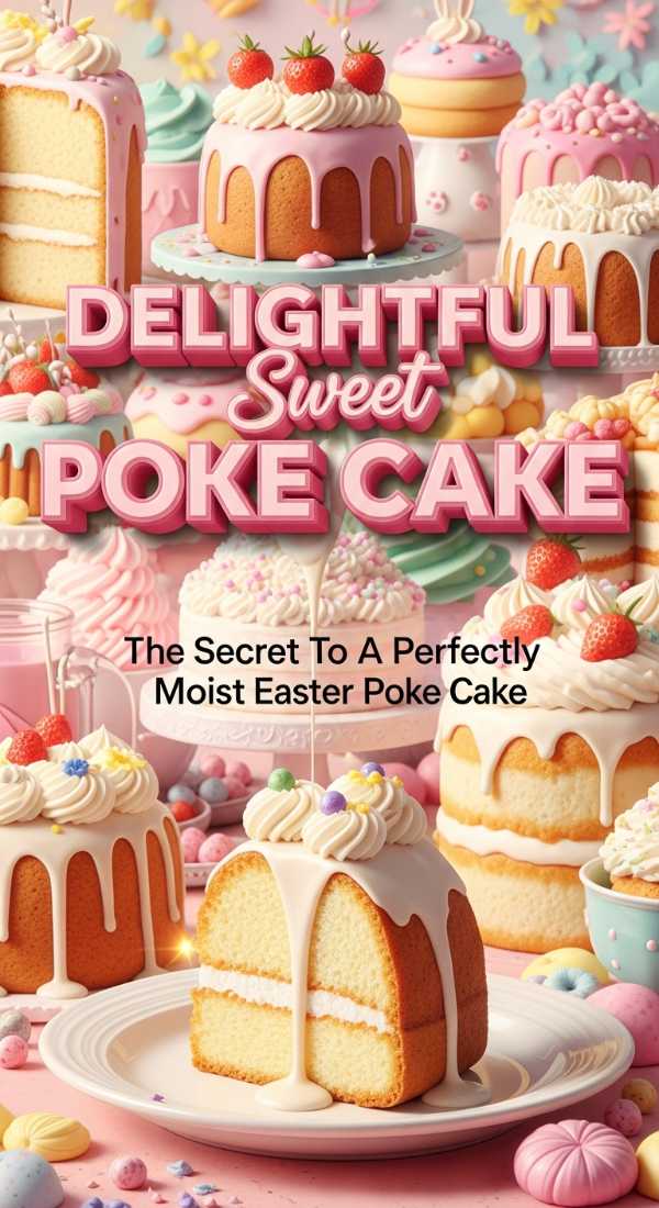 Moist Easter Poke Cake With Spring Flavors