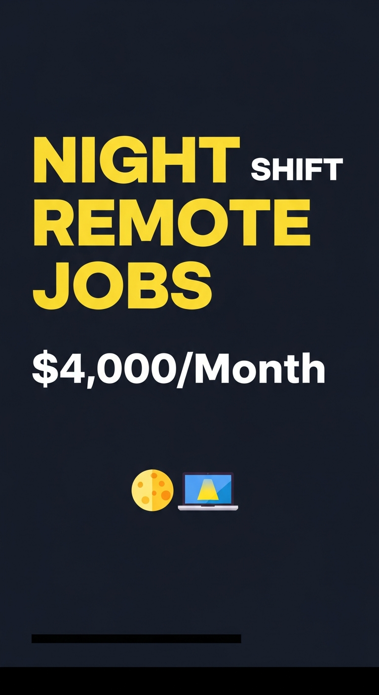 Night Shift Remote Jobs – $4,000/Mo No Phone Calls