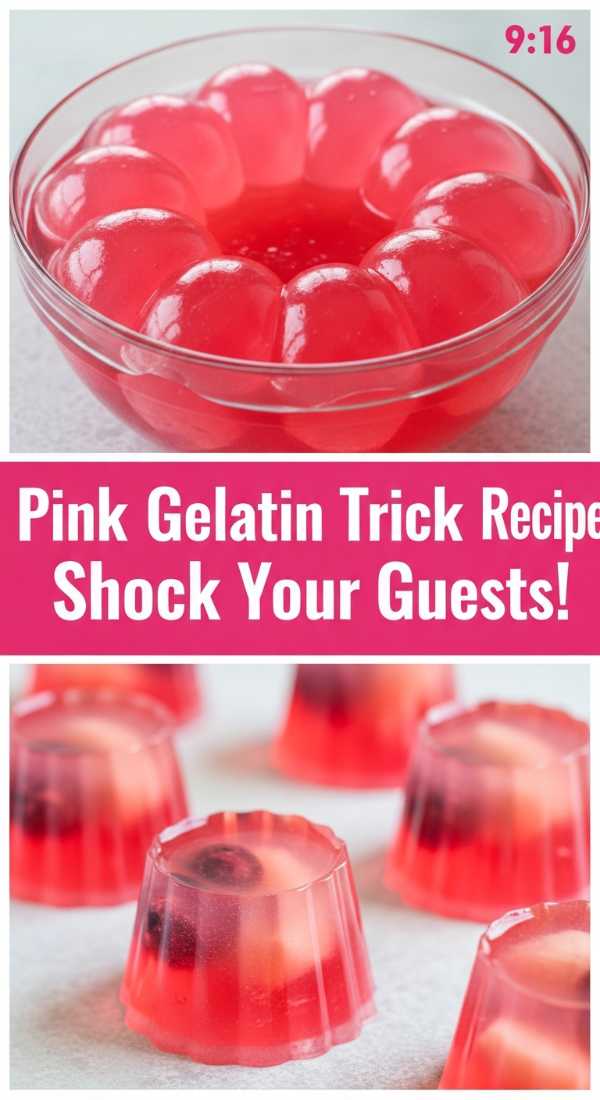 Pink Gelatin Trick Recipe: Shock Your Guests!
