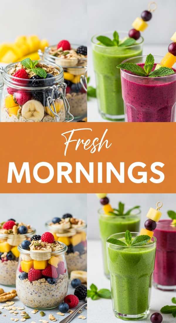 Quick Breakfast Ideas: Overnight Oats & Smoothies