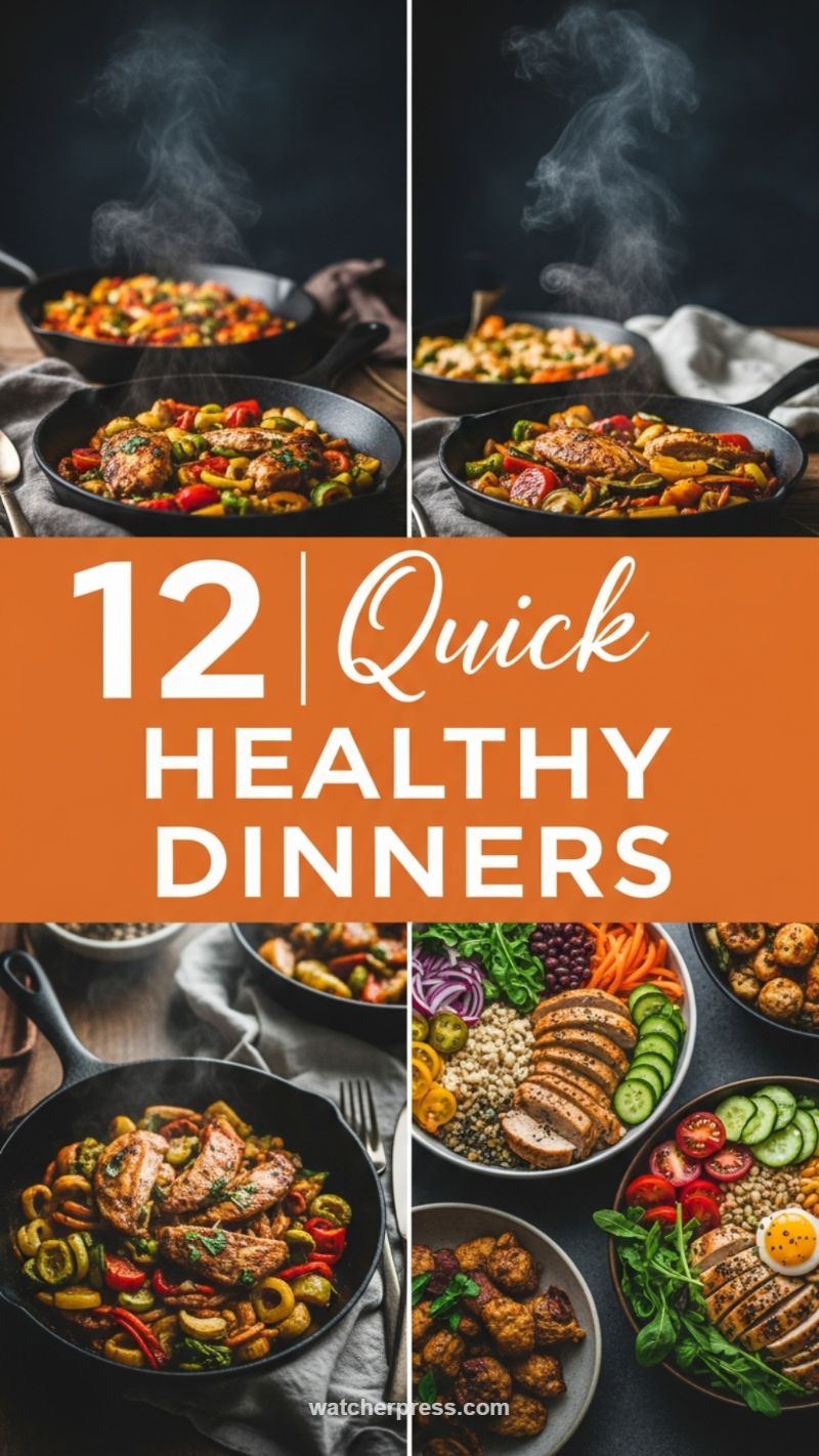 Quick Healthy Chicken & Veggie Skillet Bowls