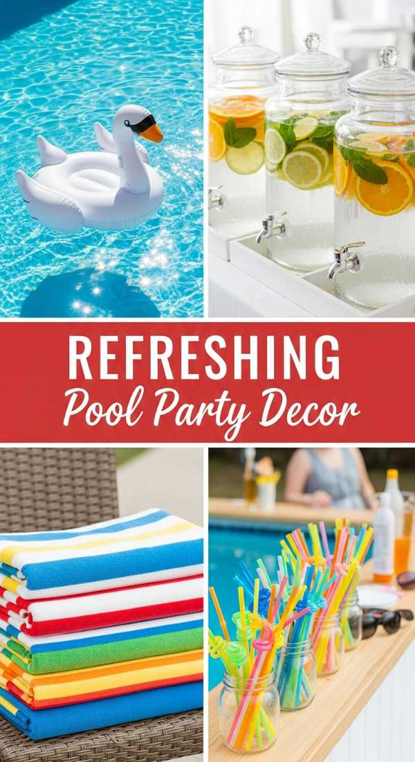 Refreshing Pool Party Decor