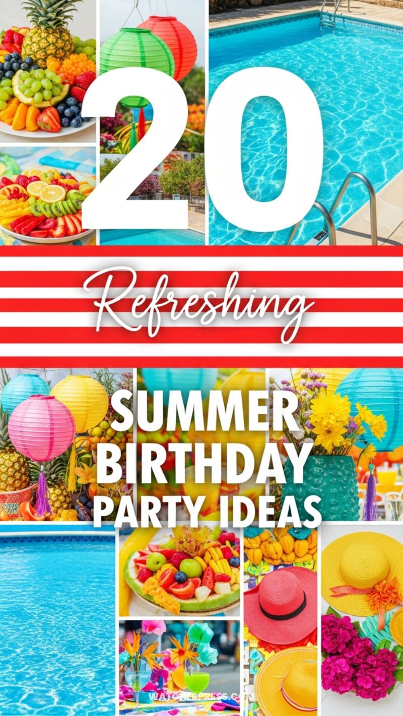 Refreshing Poolside Rainbow Fruit Buffet