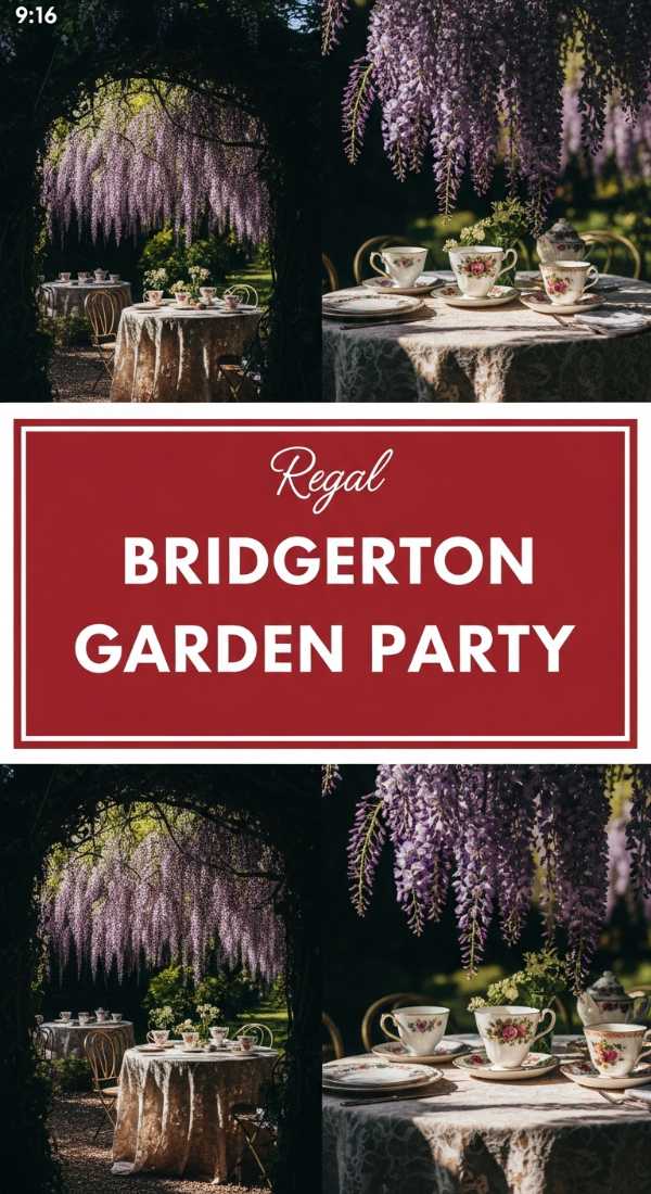 Regal Bridgerton Party Decor Ideas for a Garden Soiree