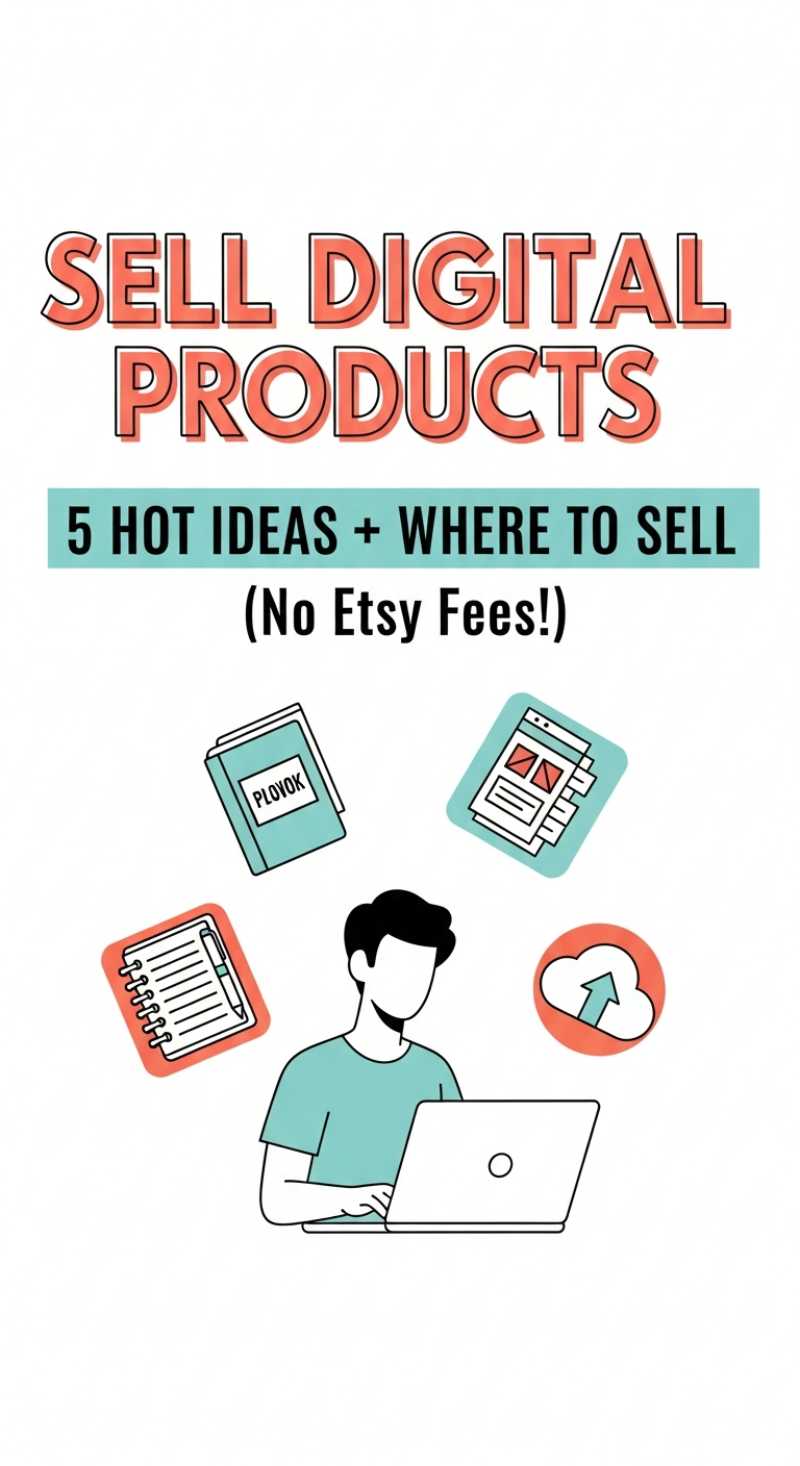 Sell Digital Products: 5 Hot Ideas + Where to Sell (No Etsy Fees!)