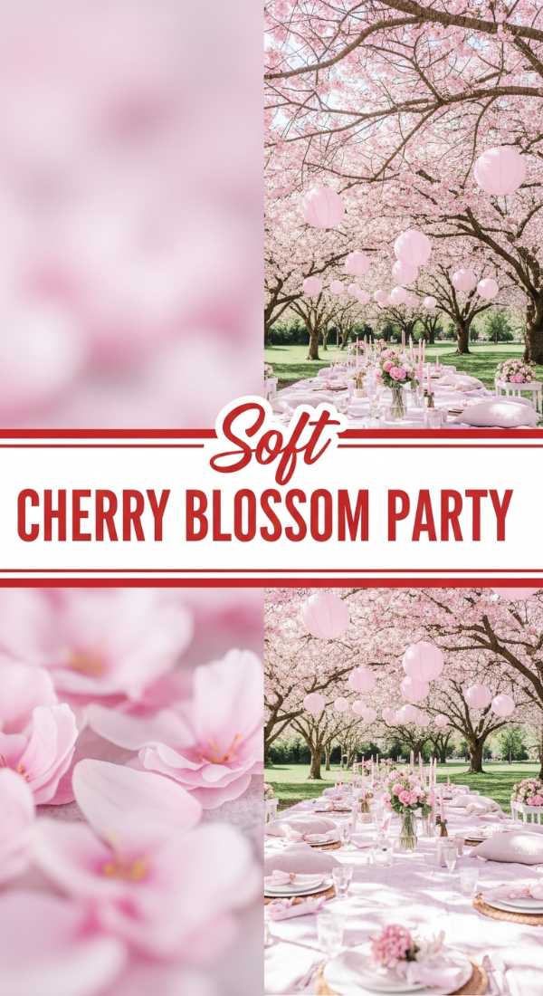 Soft Cherry Blossom Party Themes