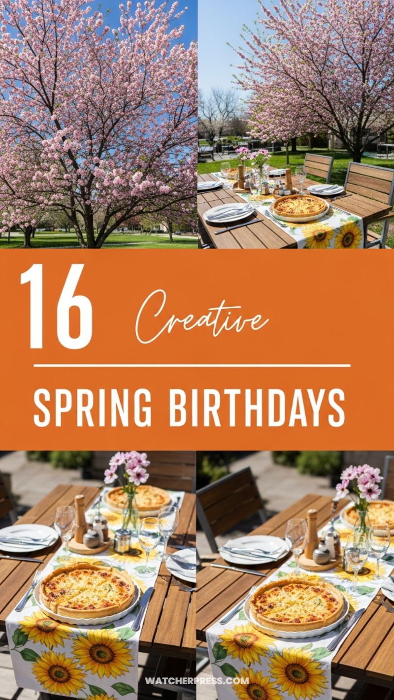 Sunflowers & Cherry Blossom Spring Brunch