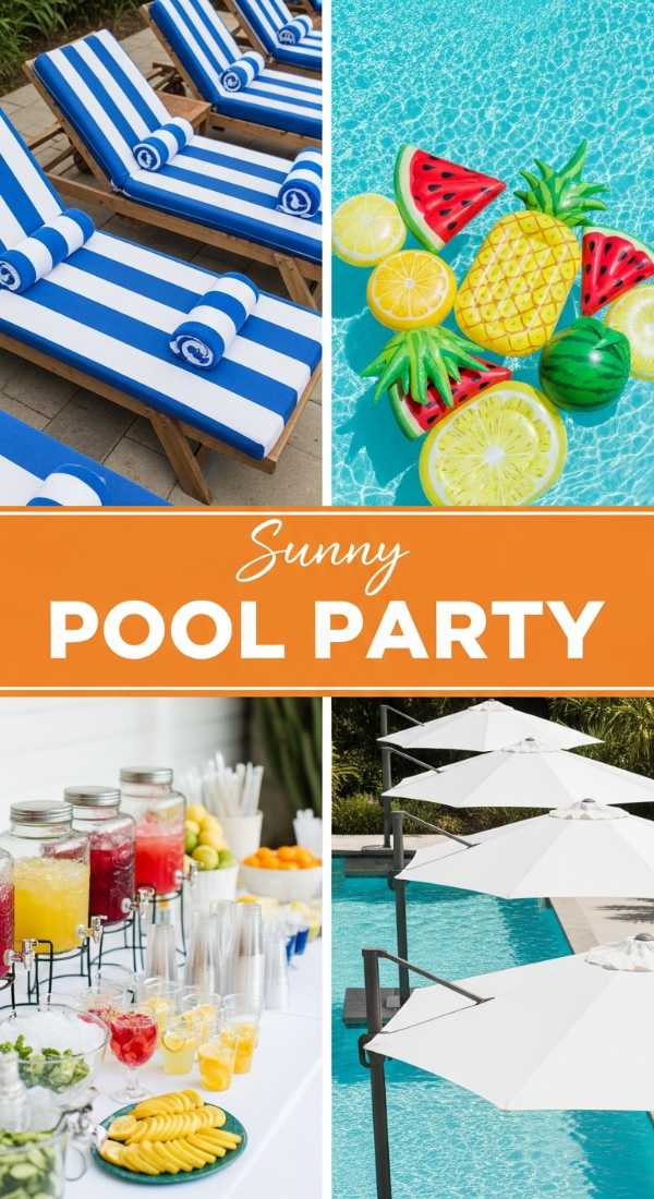 Sunny Pool Party Decorations