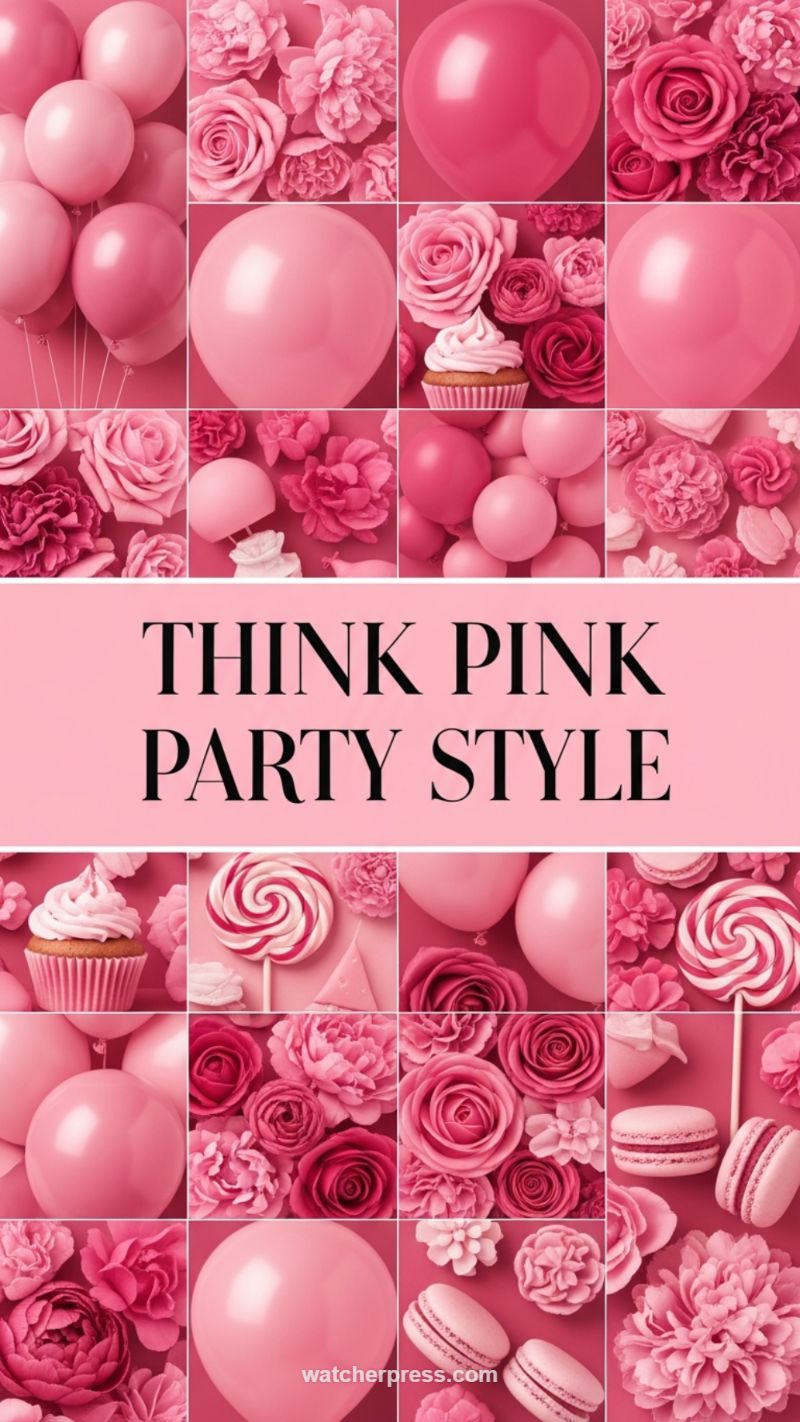 The Monochrome 'Think Pink' Party Style