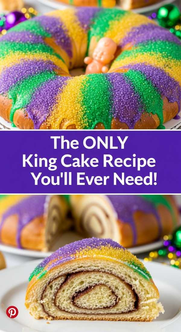 The ONLY King Cake Recipe You'll Ever Need!