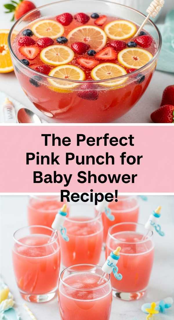 The Perfect Pink Punch for Baby Shower Recipe!