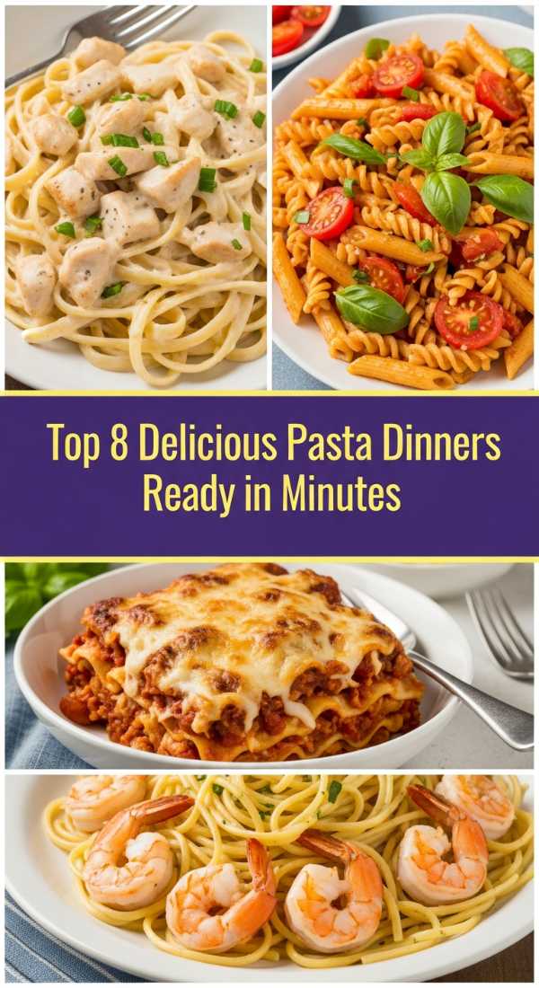 Top 8 Delicious Pasta Dinners Ready in Minutes