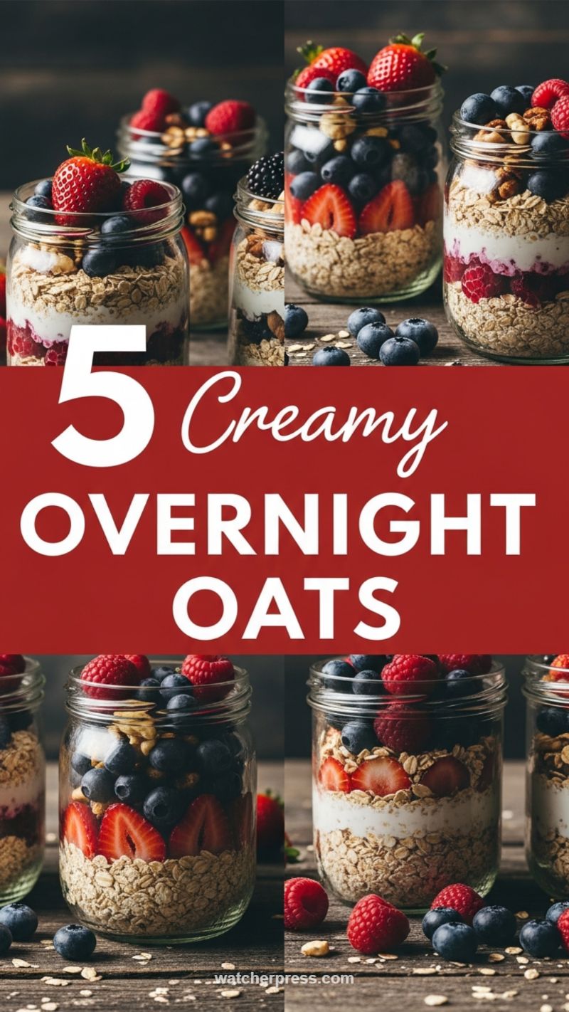 Triple Berry Layered Overnight Oats