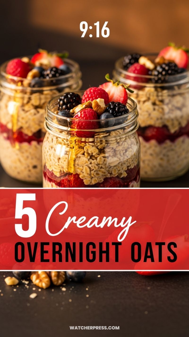 Triple-Berry Overnight Oats with Honey
