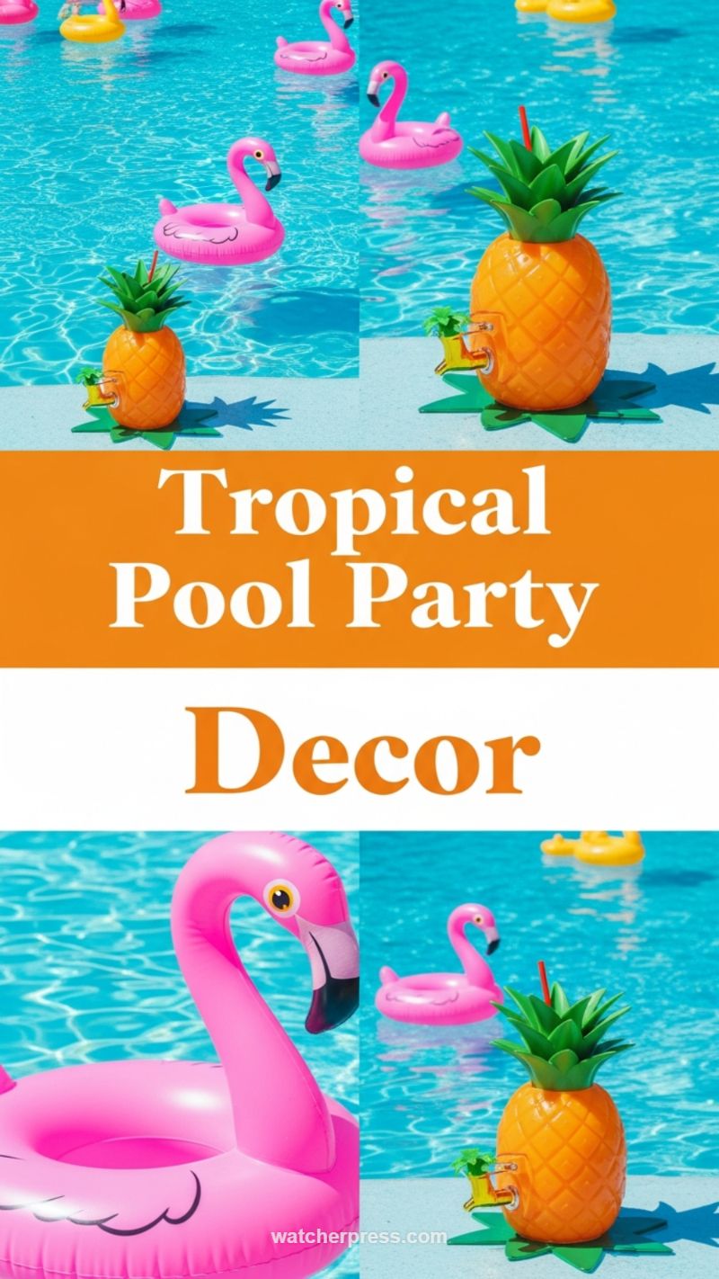 Tropical Pool Party Decor