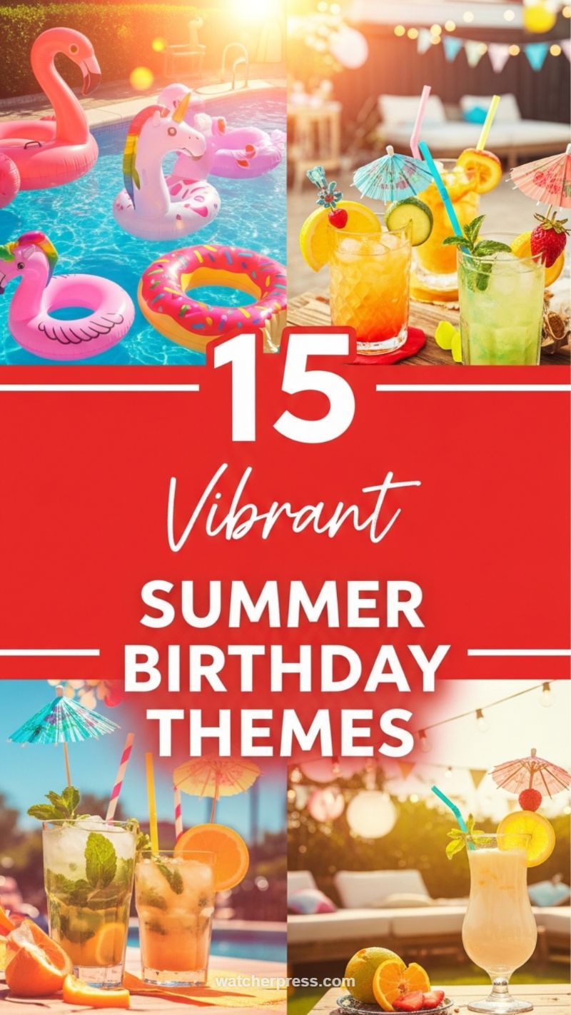 Vibrant Tropical Pool Birthday